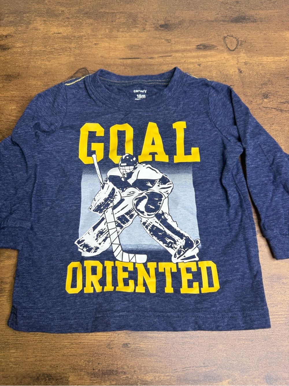 ⭐️5 for $20⭐️ Carter's Navy 'Goal Oriented' Hockey Graphic LongSleeve Tee - 18M